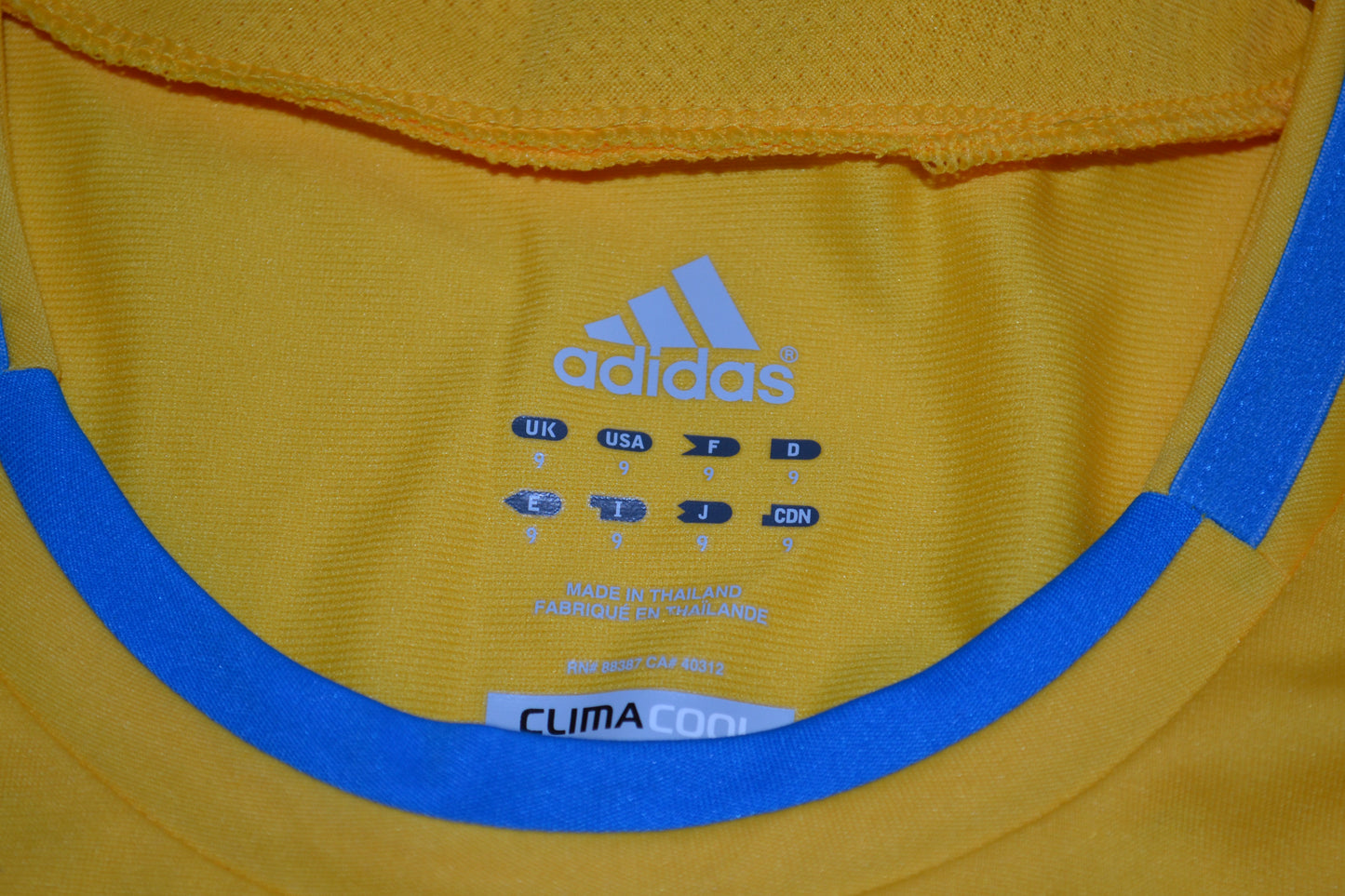 Ukraine Shirt 2012 Player Issue Techfit Jersey SZ XL