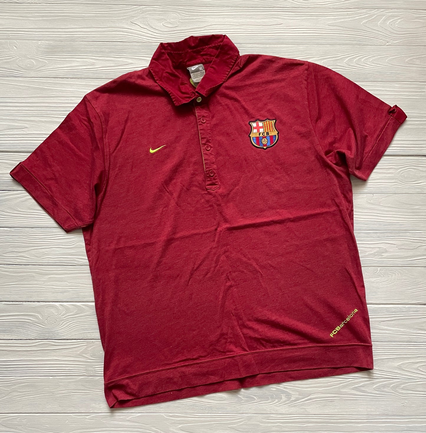 Barcelona Pre-Match Polo Shirt Vintage Jersey SZ XL