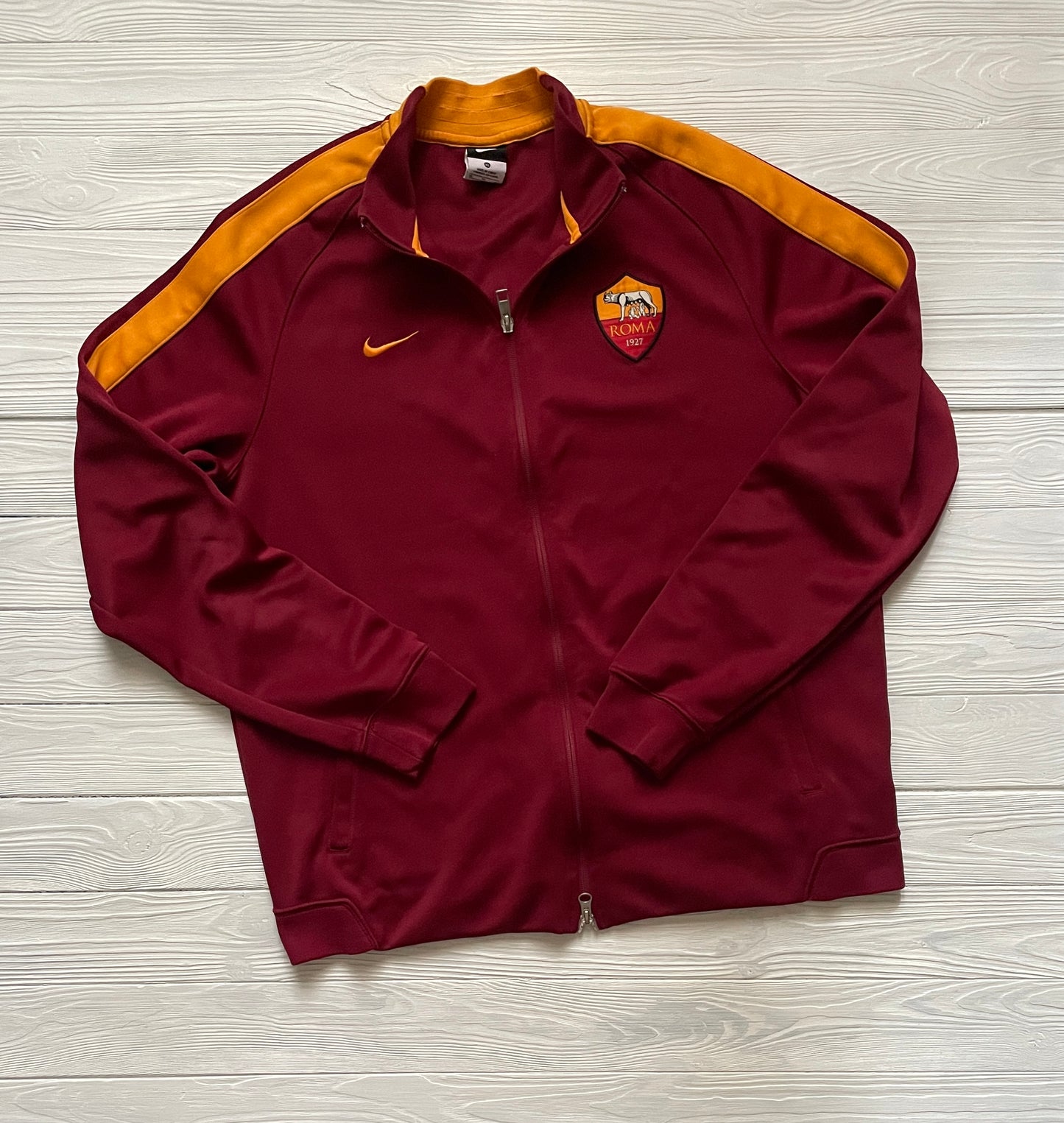 AS ROMA TRAINING TOP JACKET PRE-MATCH SZ XL RED