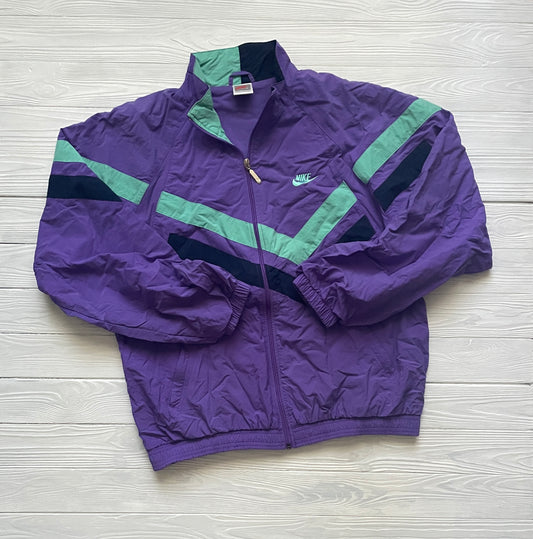 Vintage Nike 90s Nylon Top Jacket Purple SZ M