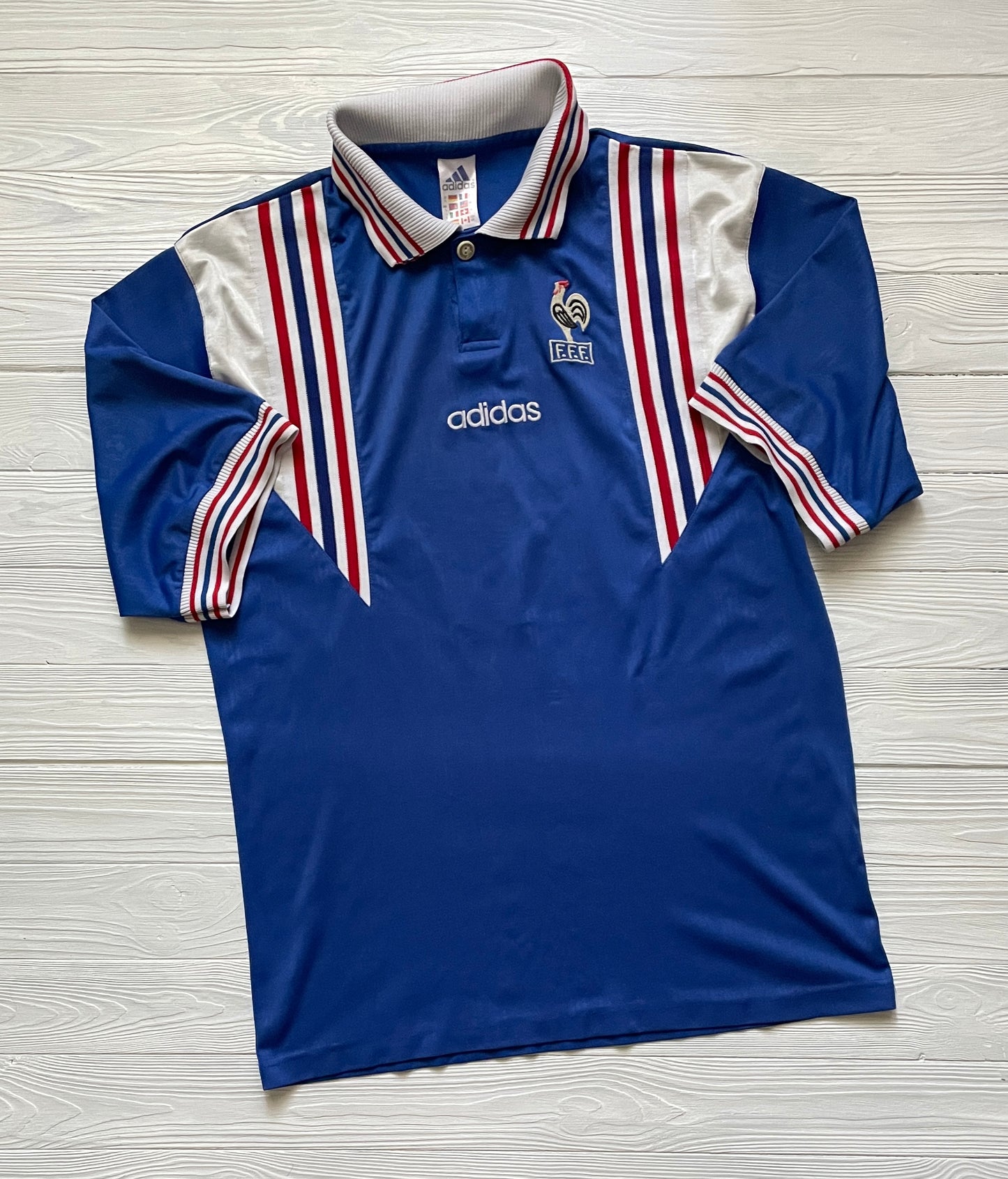 France Football Shirt 90s Soccer Jersey SZ L