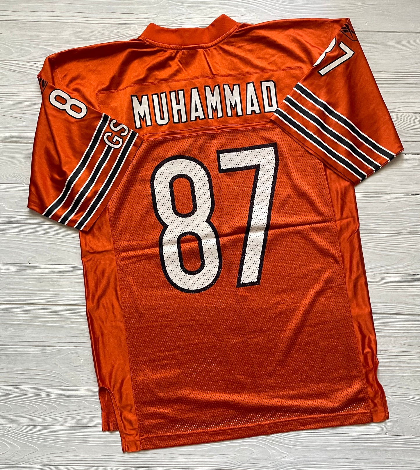 Vintage NFL Chicago Bears Mushin Muhammad #87 Orange Jersey SZ M