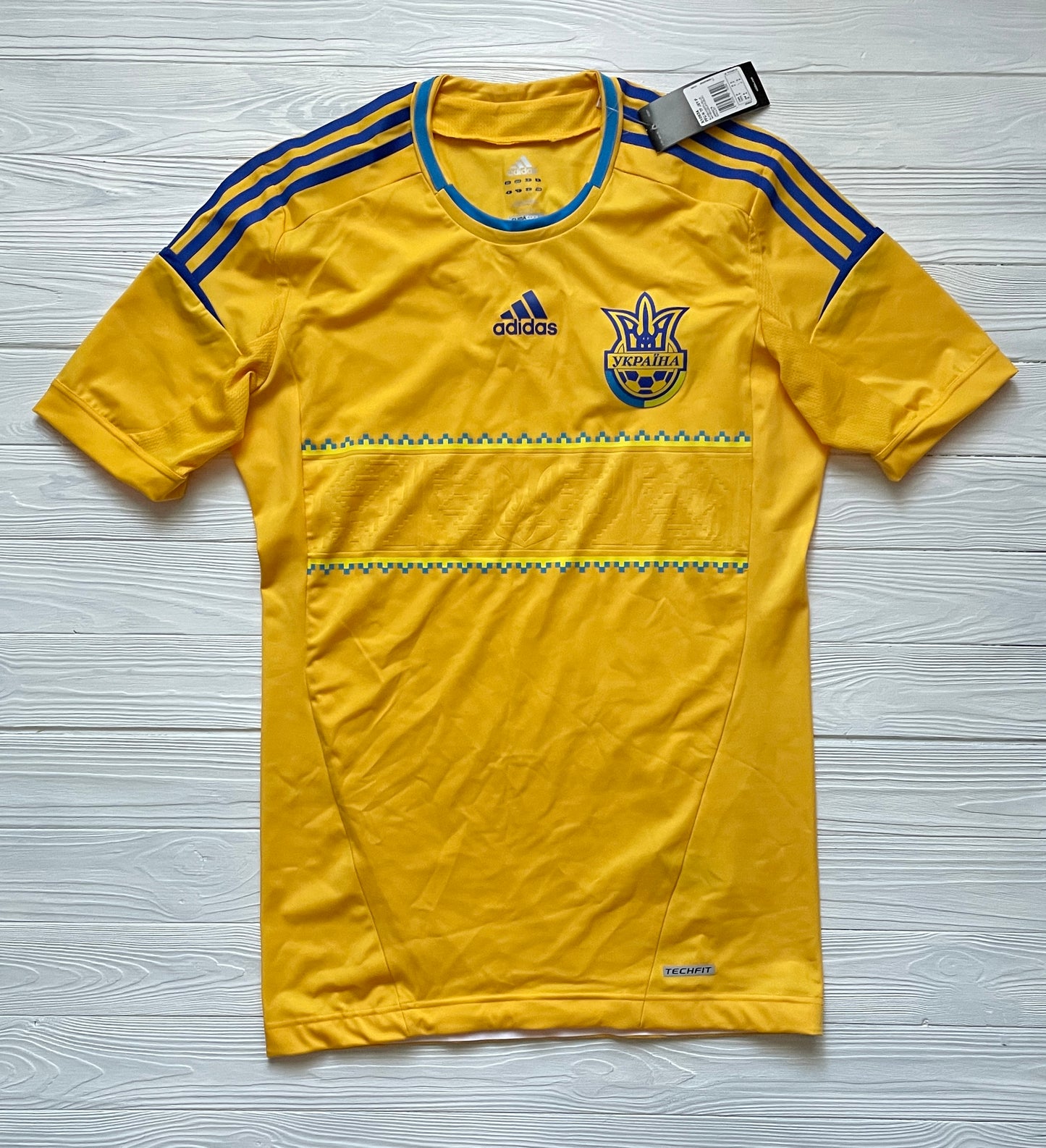 Ukraine Shirt 2012 Player Issue Techfit Jersey SZ XL