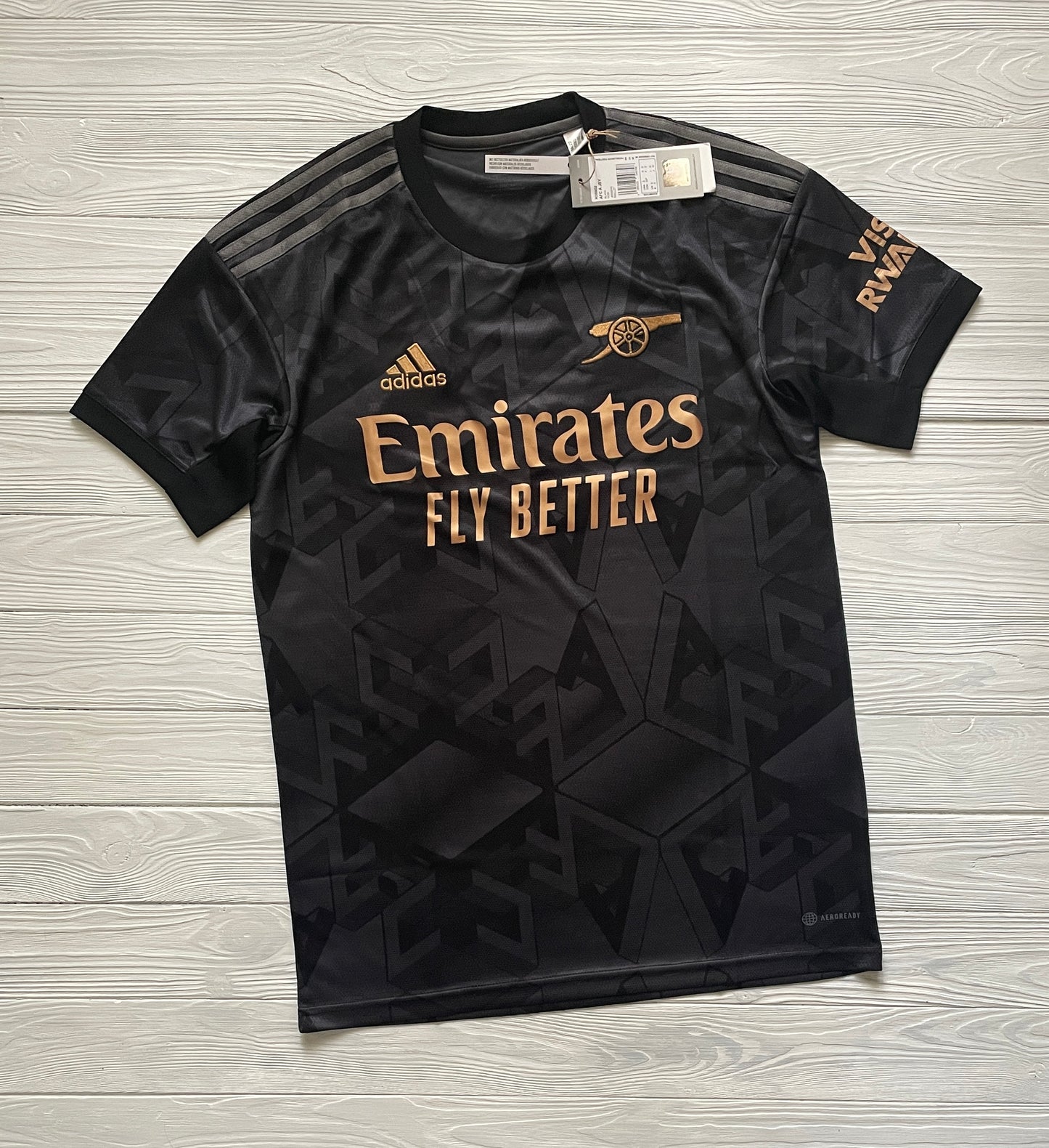 Arsenal London Away Shirt 2022/2023 Jersey Black SZ S