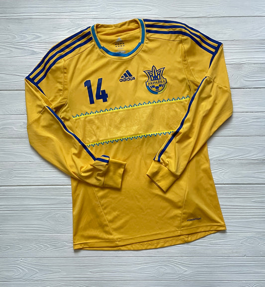 Ukraine Match Worn Home Shirt 2012 Jersey SZ L