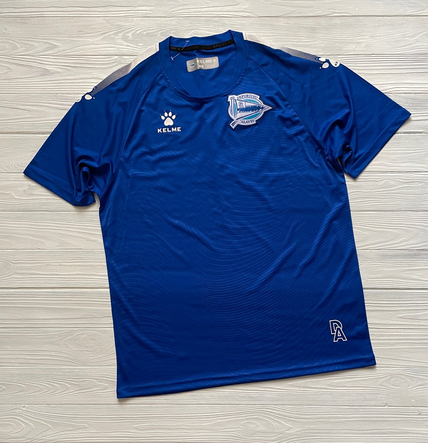 Deportivo Alaves Training Football Shirt Jersey Blue SZ M