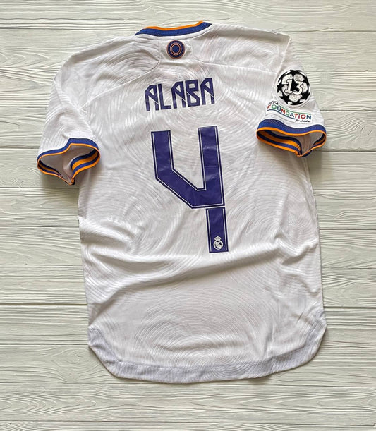 Real Madrid Home Match Worn Shirt 2021/2020 Jersey #4 Alaba